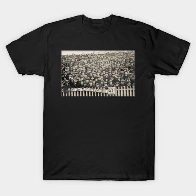 Brighton and Hove Albion V Cardiff 1900's T-Shirt by heatherbuckley